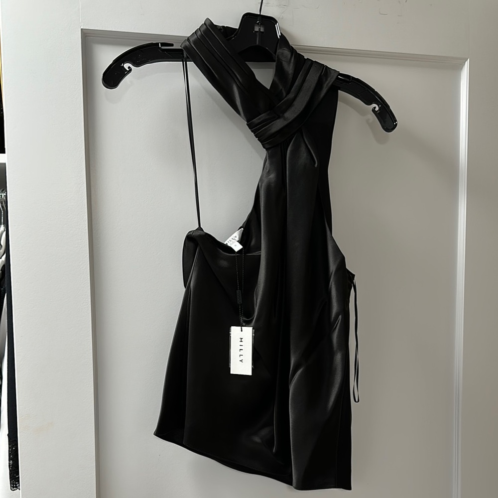 Milly Black Halter Top
